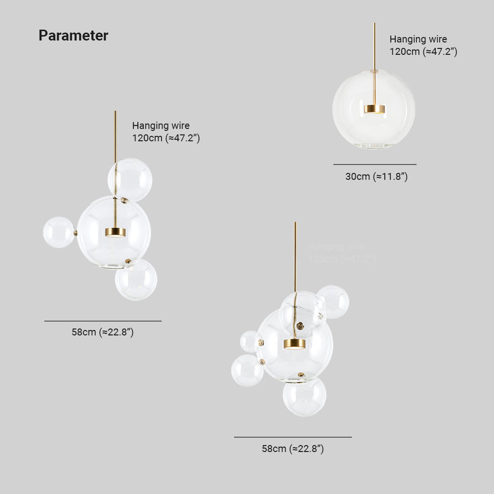 Valentina Modern Bubble Cluster Pendant Light Gold