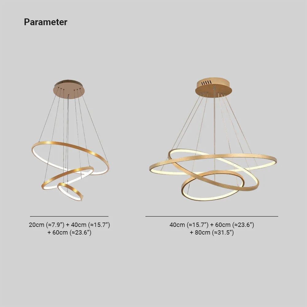 Aluna Pendant Light, Inner Ring Illuminated, White/Black/Gold - Neutralighting