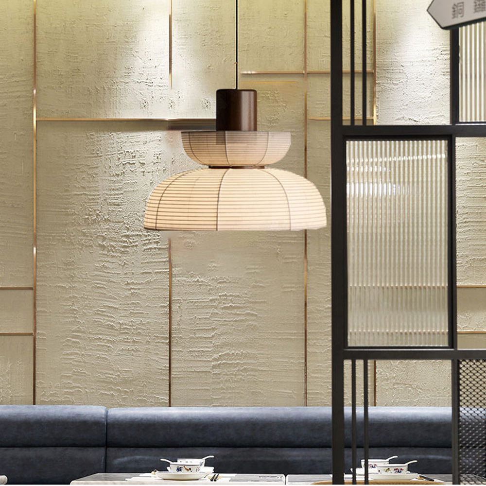 Muto Retro Fabric & Metal Pendant Light, 2 Style - Neutralighting