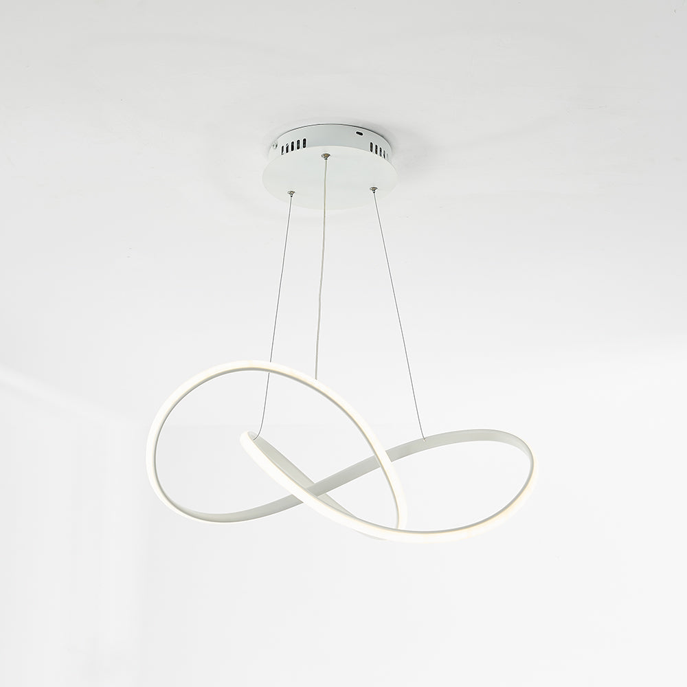 Arisha Pendant Light linear Modern, Acrylic/Metal, Black/White, Dining Room - Neutralighting