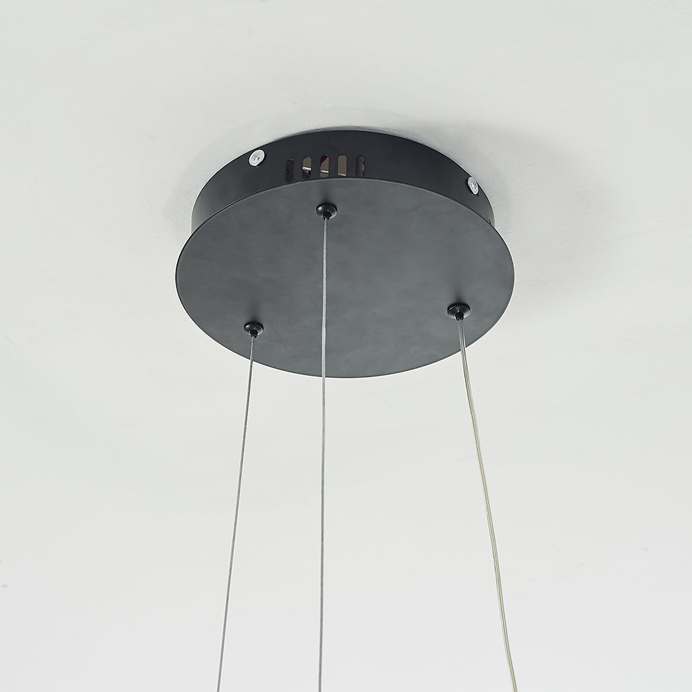 Arisha Pendant Light linear Modern, Acrylic/Metal, Black/White, Dining Room - Neutralighting