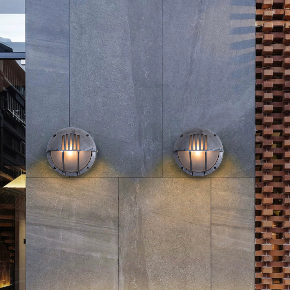 Wyre Wall Lamp Geometric Modern Metal Glass Outdoor - Neutralighting