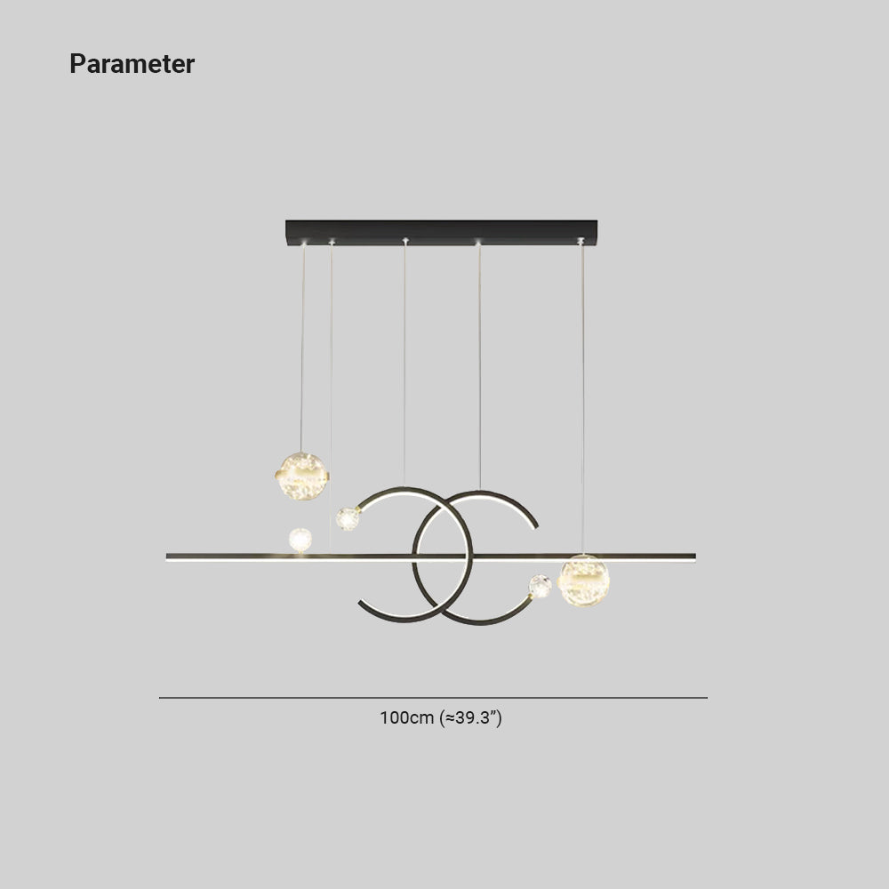 Arisha Pendant Light Double-C, Gold/Black Starry-sky - Neutralighting