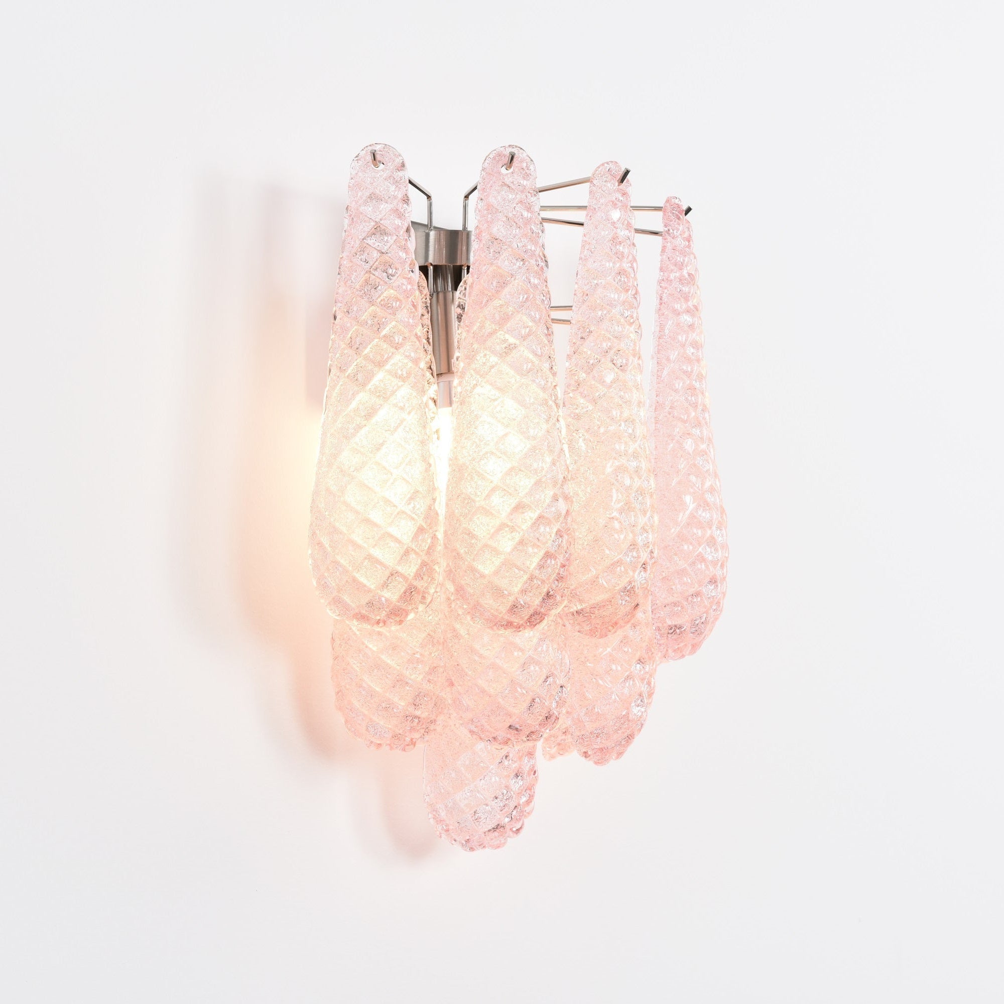Aurora Wall Lamp Pink Teardrop Glass Floral Artistic - Neutralighting