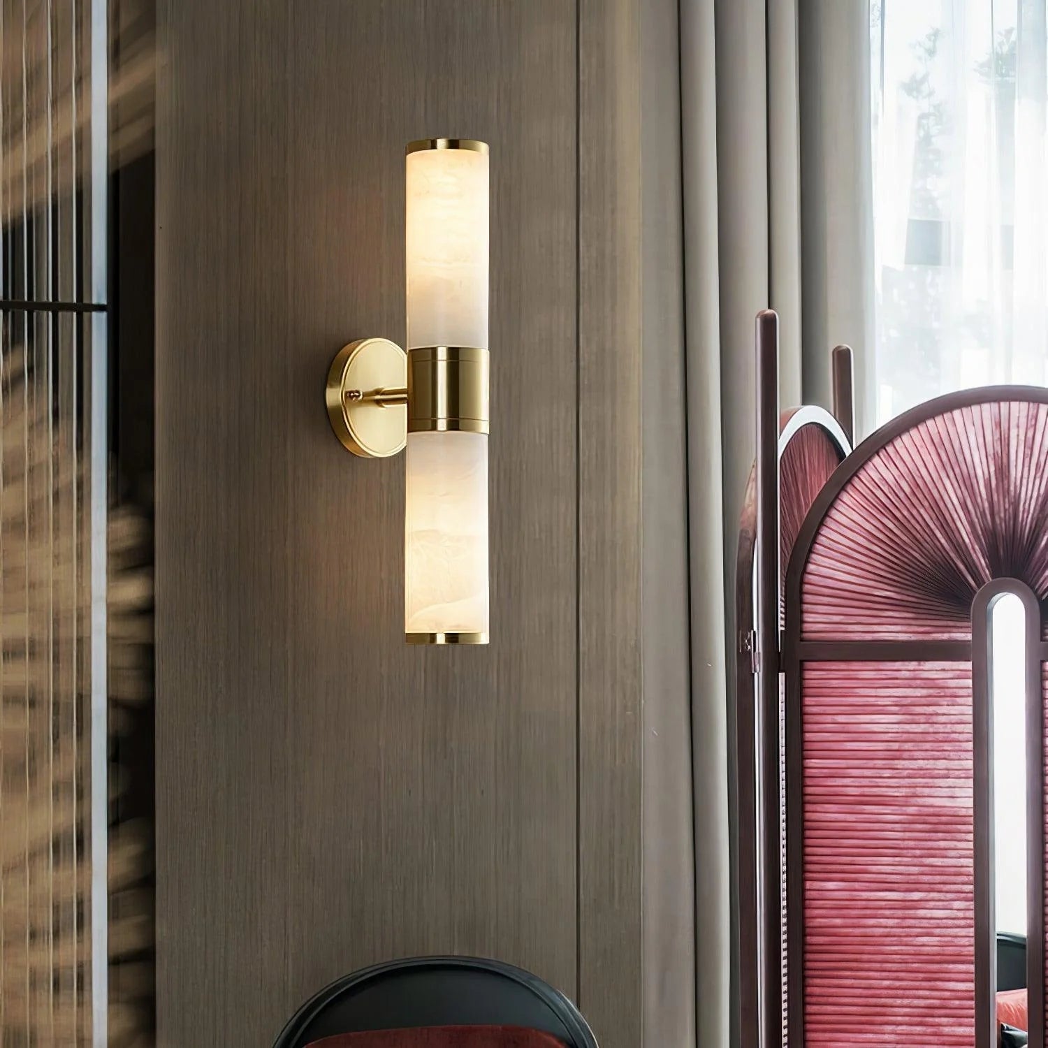 Kaia Minimalist Alabaster Wall Lamp - Neutralighting