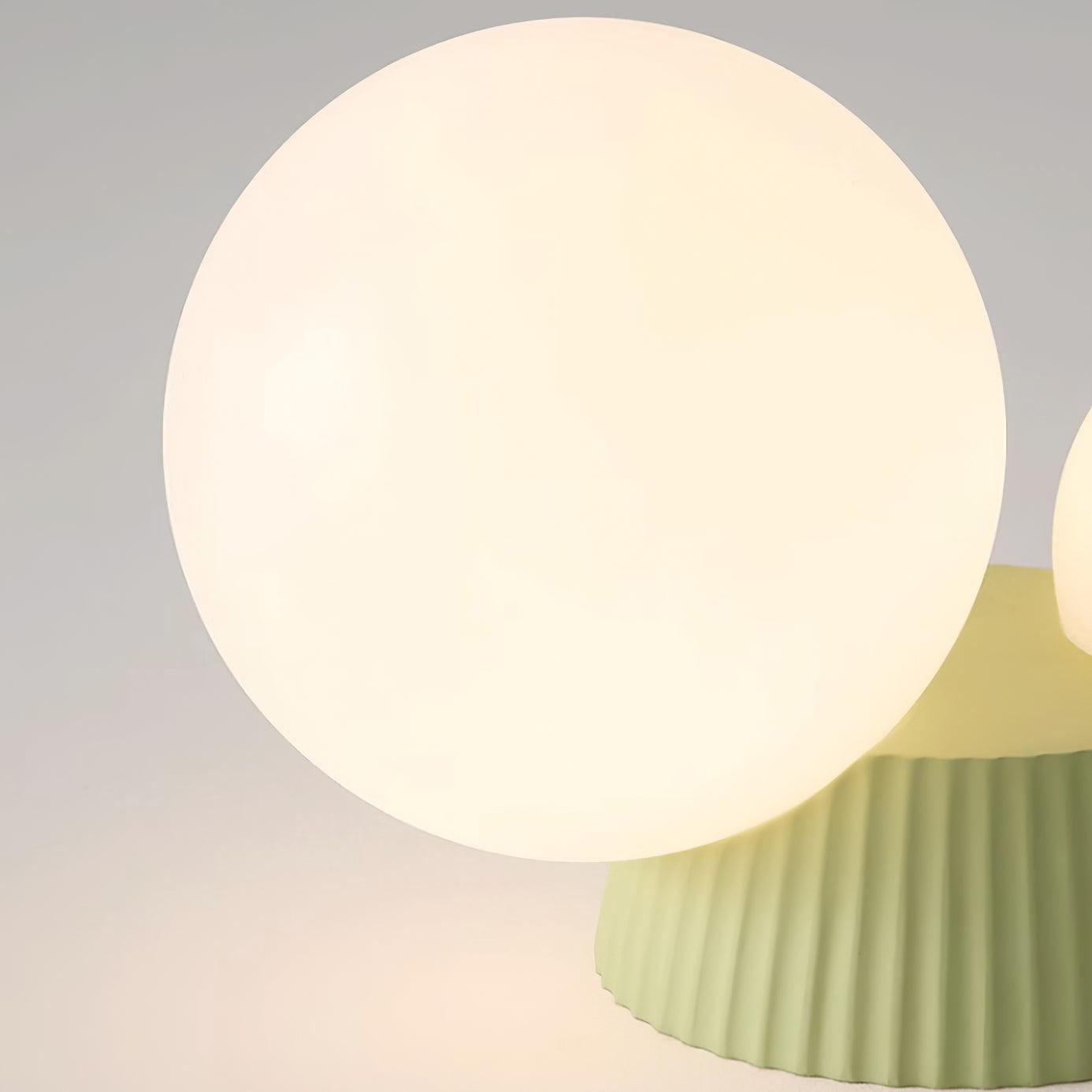 Ceiling Light Playful Asymmetry with Dual Frosted Glass Globes - Neutralighting