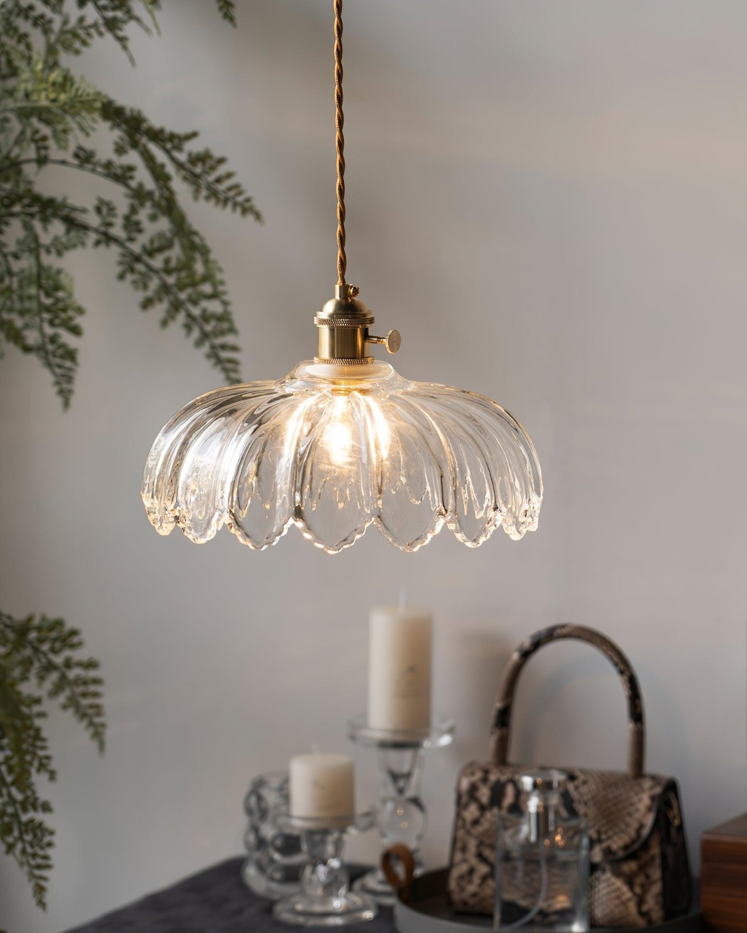 Limea Green Glass Flower Pendant Light - Neutralighting