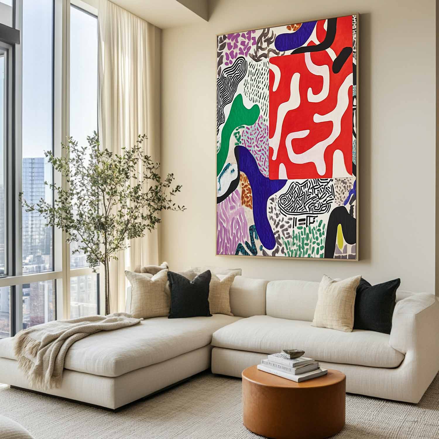 Modern Abstract Painting ABAV561 - Neutralighting
