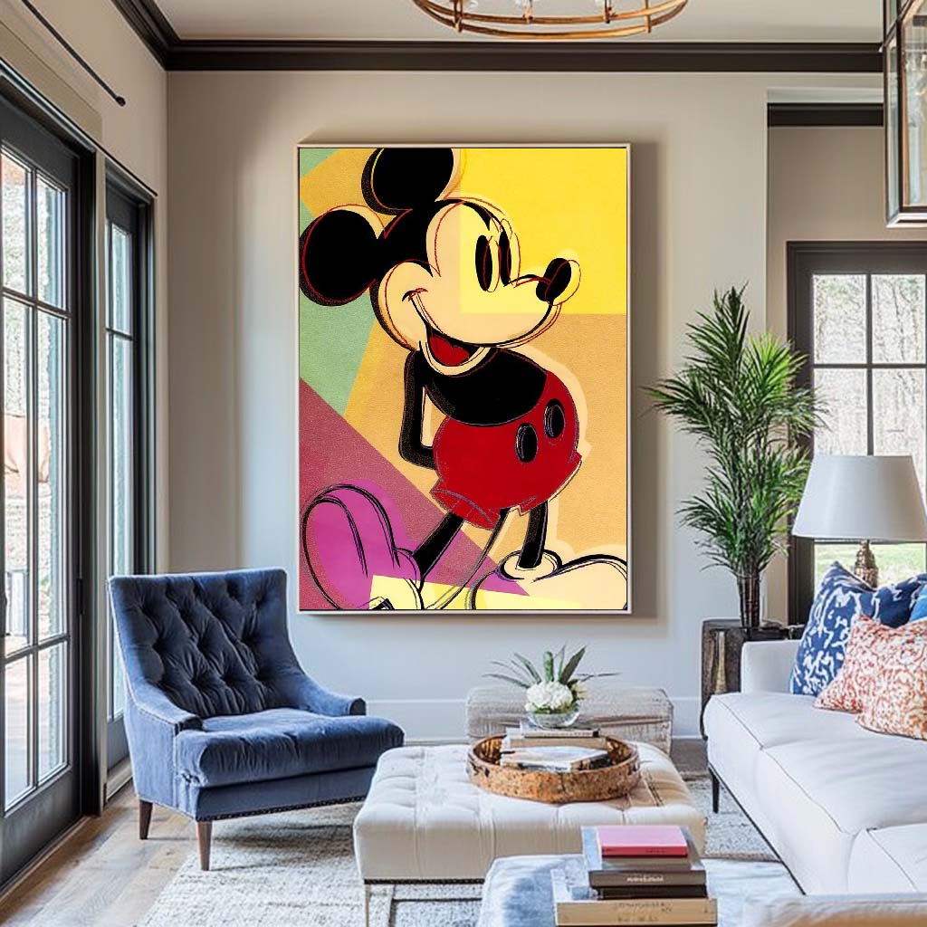 Retro Warhol-Inspired Colorful Oil Painting