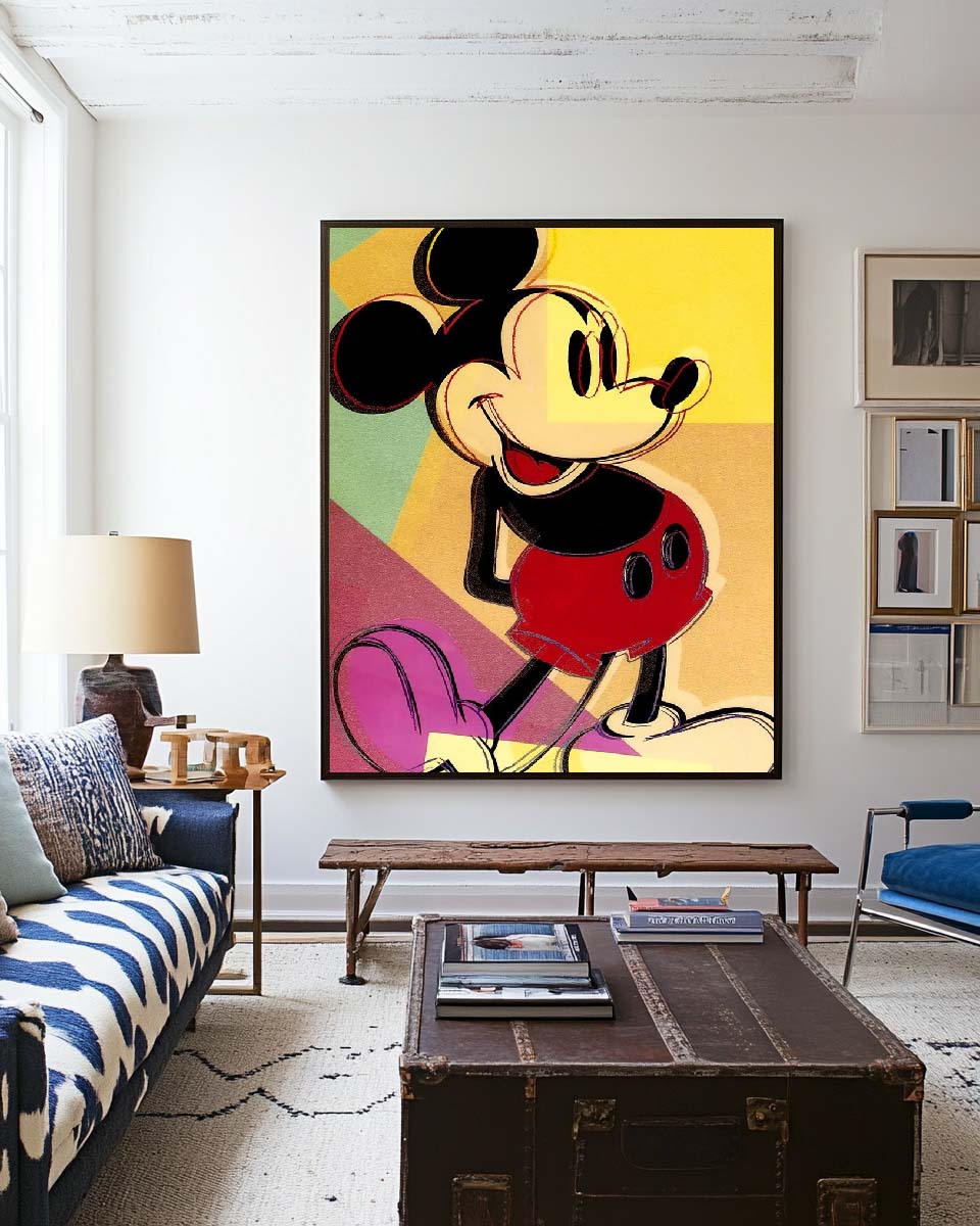 Retro Warhol-Inspired Colorful Oil Painting