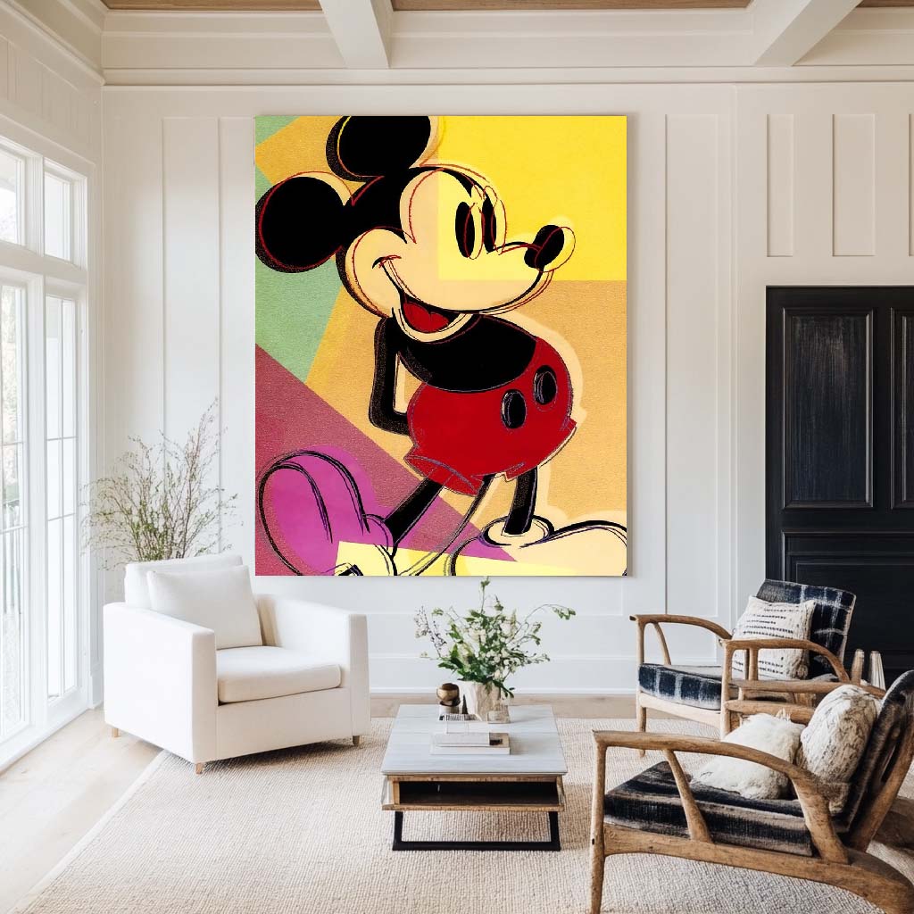 Retro Warhol-Inspired Colorful Oil Painting
