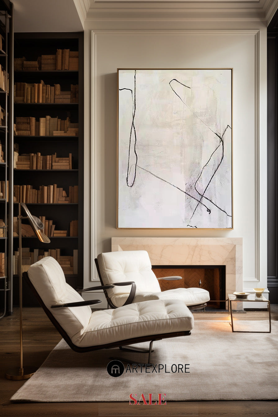 Minimalist Line Art Abstract Figure Wall Art