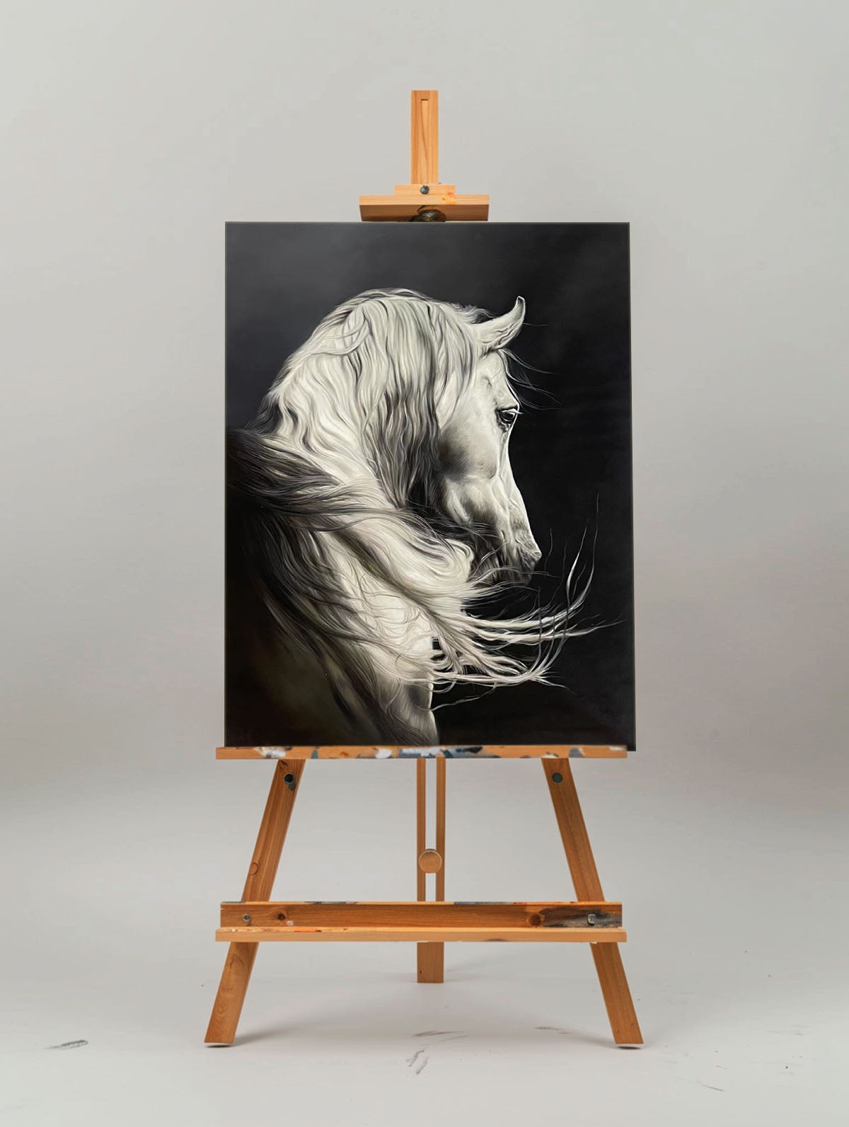 Wild Spirit Monochrome Horse Portrait Wall Art