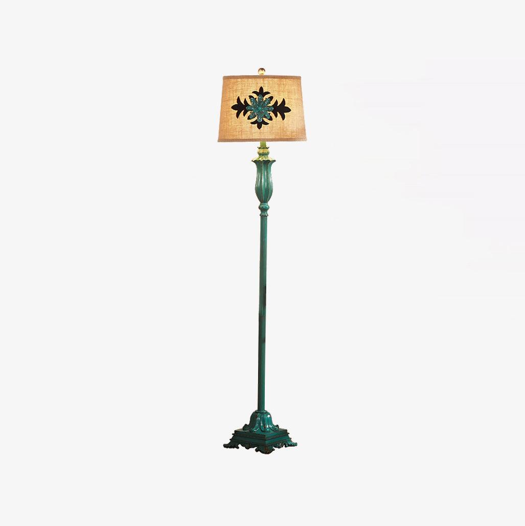 Eryn Floor Lamp Table Vintage, Metal/Resin, Green, Living Room - Neutralighting