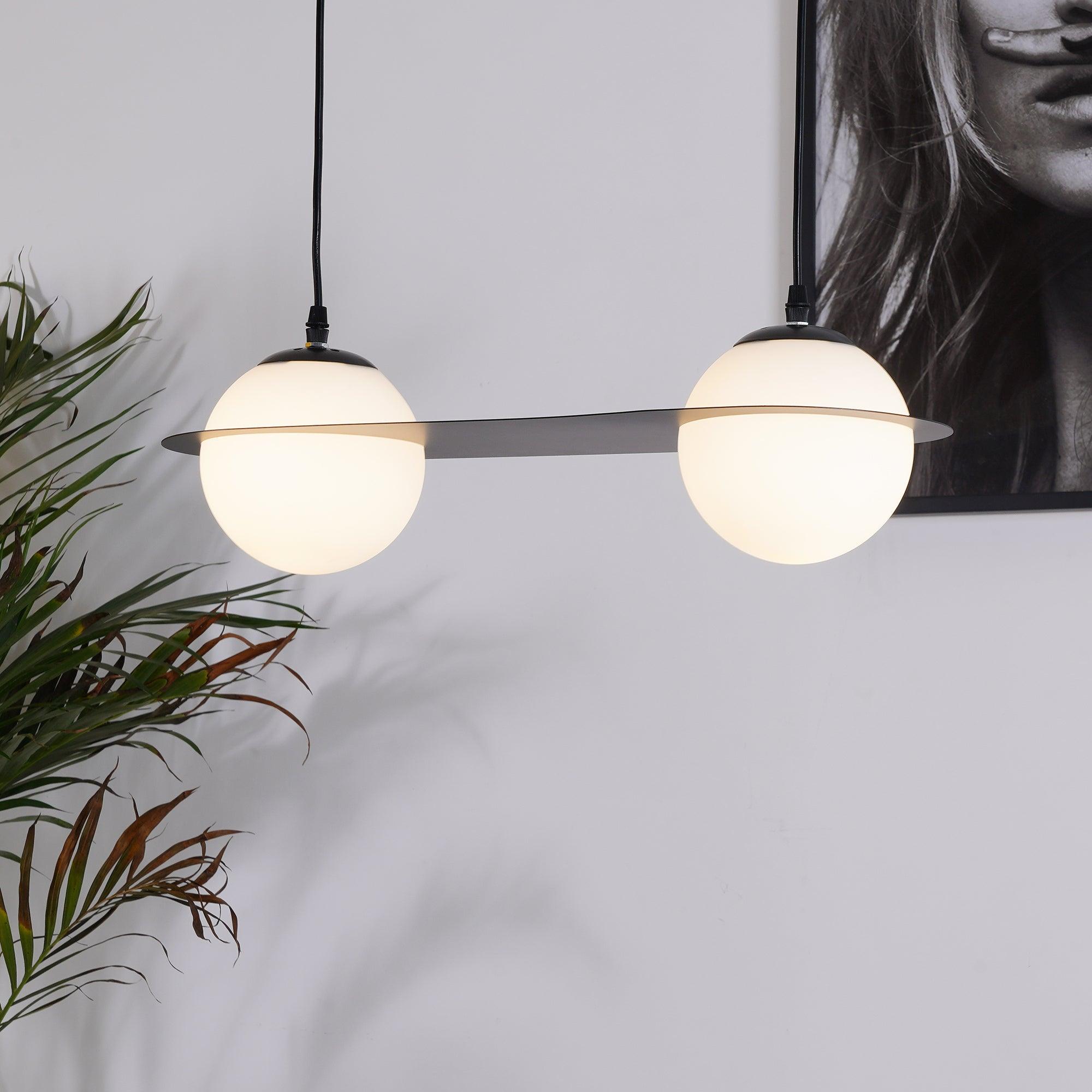 Selan Black Glass Pendant Lamp - Neutralighting