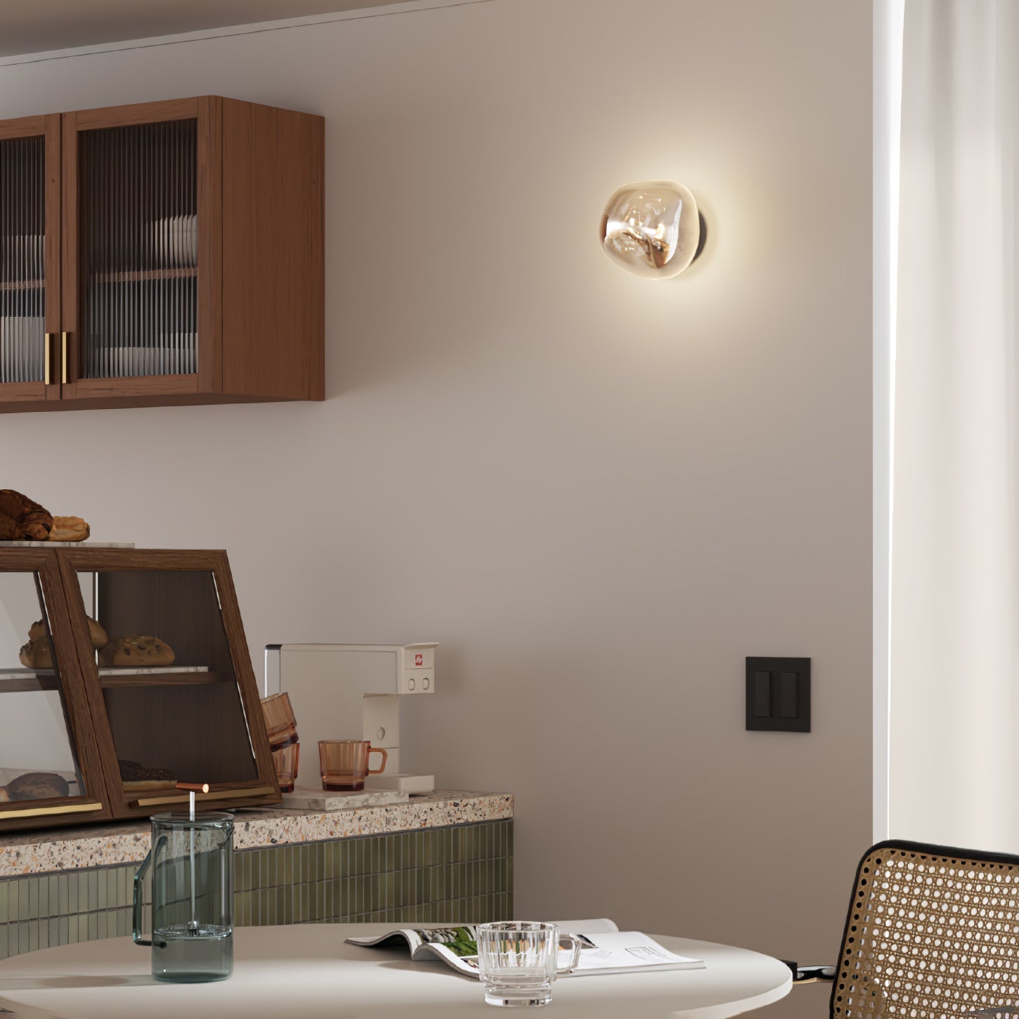 Auden Amber Glass Wall Lamp - Neutralighting