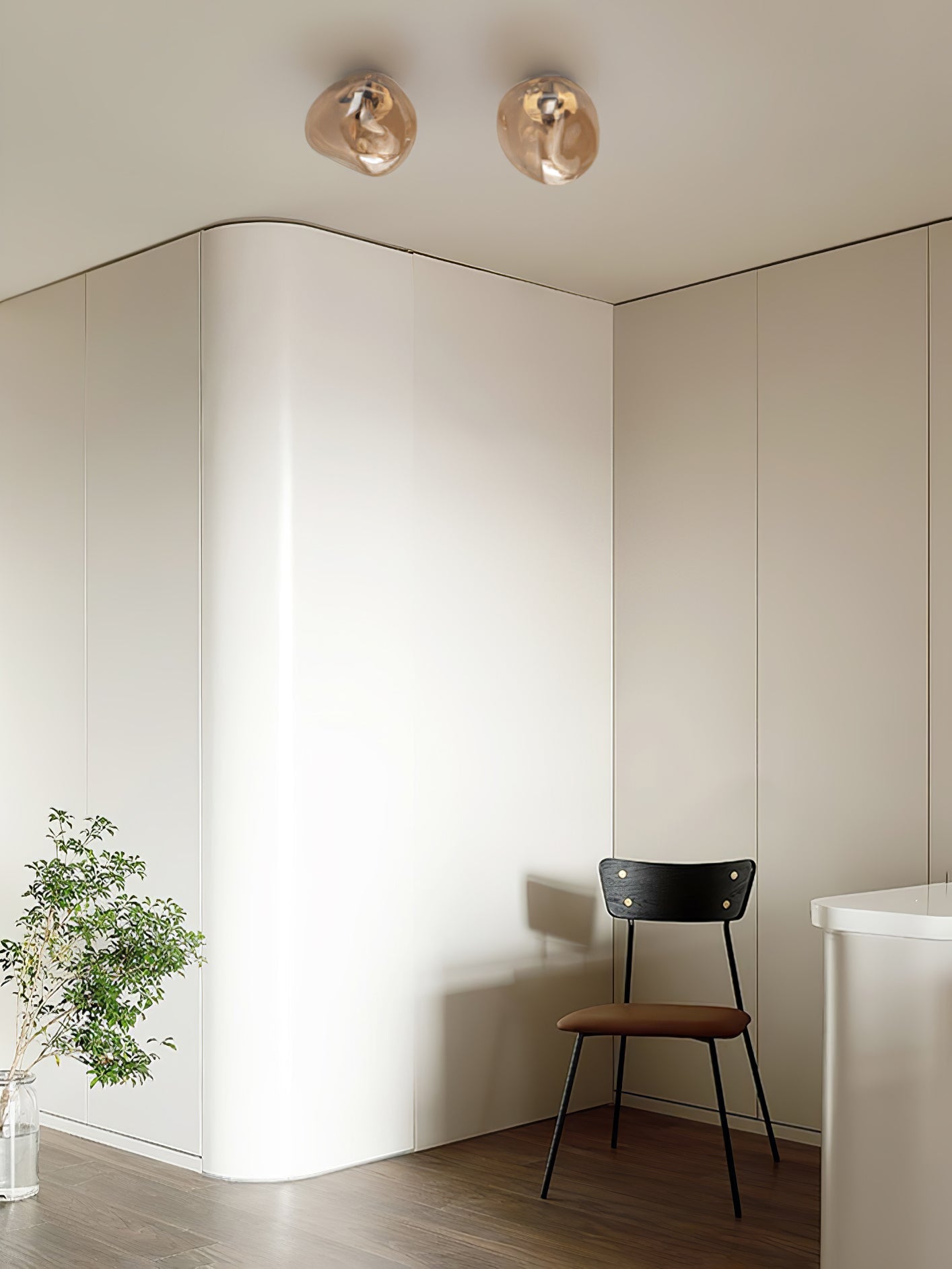 Auden Amber Glass Wall Lamp - Neutralighting