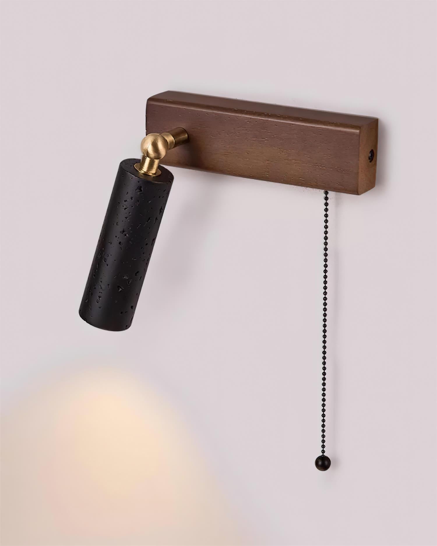 Ritta Wall Lamp Black Travertine Spotlight - Neutralighting