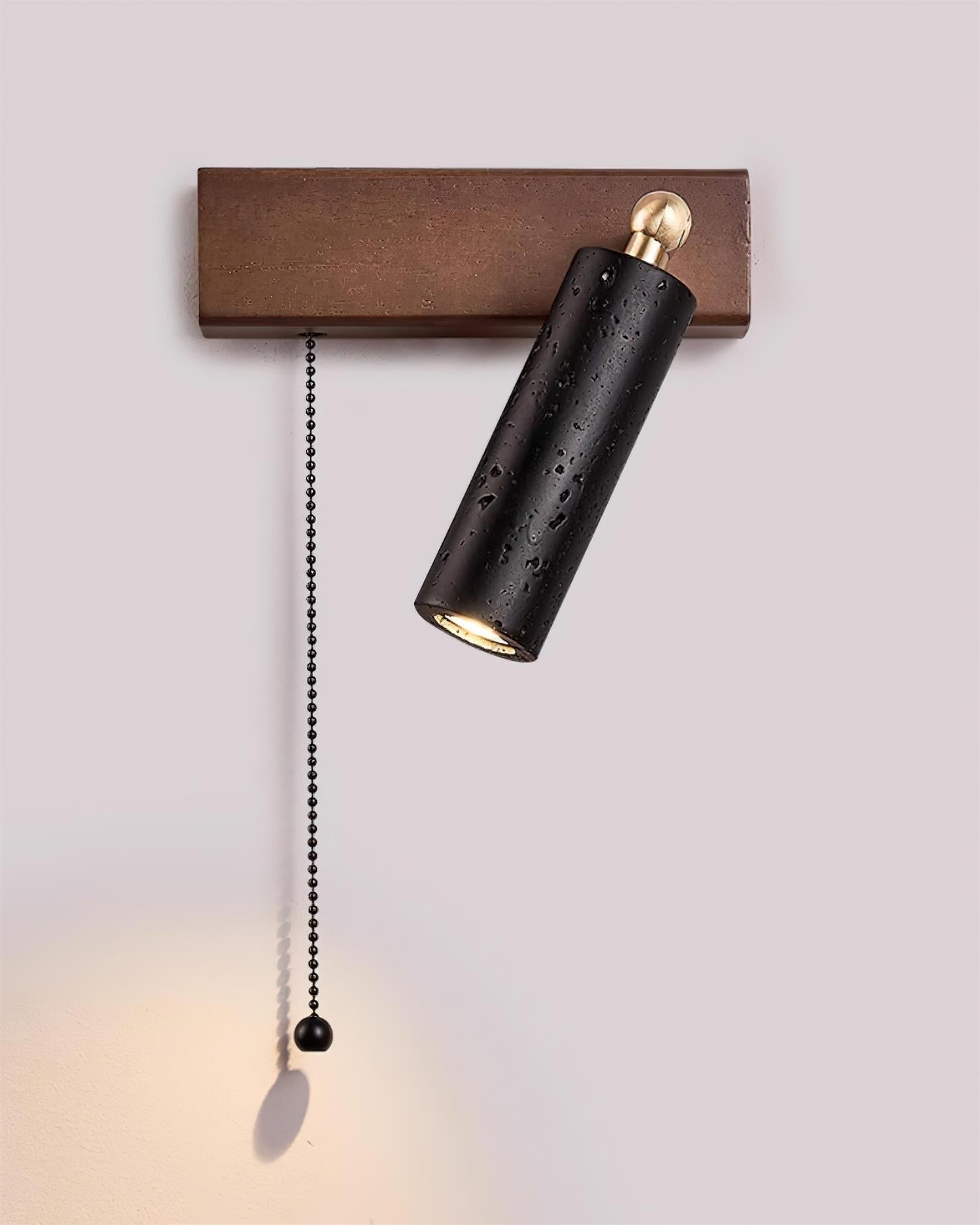 Ritta Wall Lamp Black Travertine Spotlight - Neutralighting
