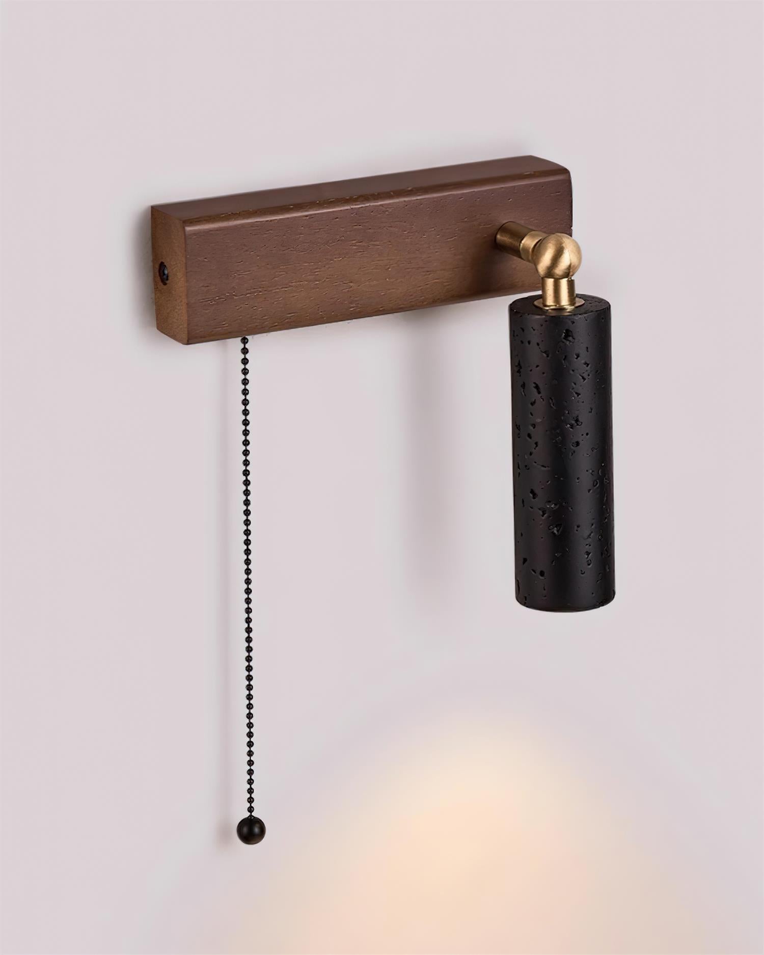 Ritta Wall Lamp Black Travertine Spotlight - Neutralighting