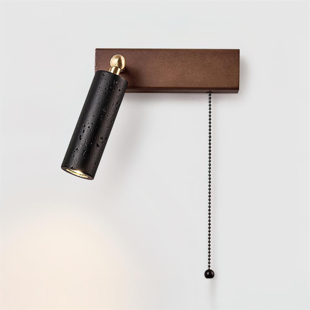 Ritta Wall Lamp Black Travertine Spotlight - Neutralighting