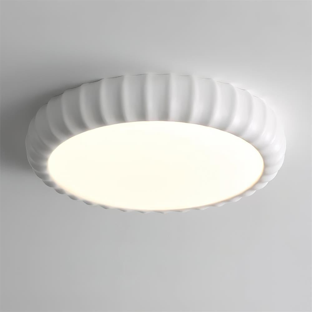 Ceiling Light Soft Green Resin Minimalist Flush Mount Modern - Neutralighting