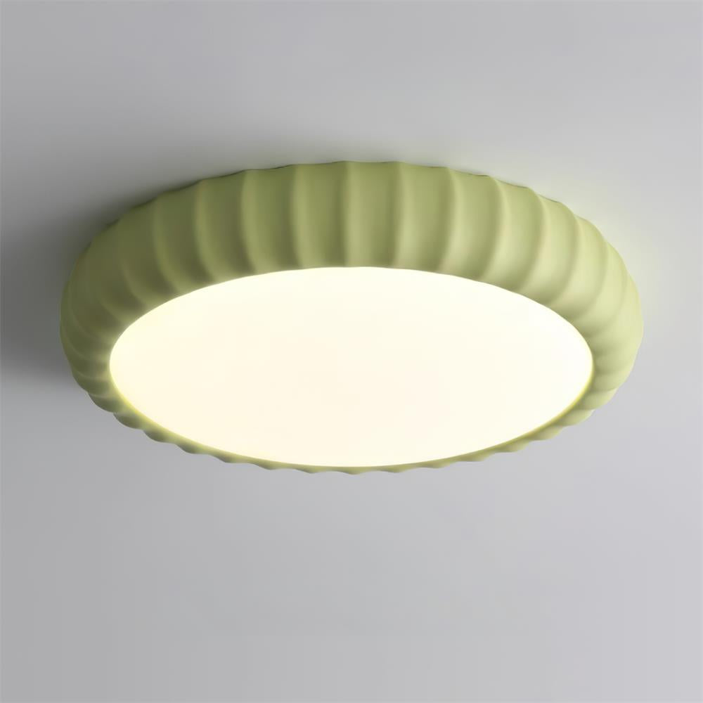 Ceiling Light Soft Green Resin Minimalist Flush Mount Modern - Neutralighting