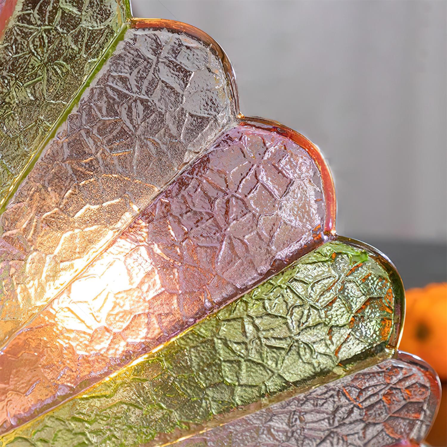 Ceiling Light Colorful Petal Glass Shade Gold Canopy Vintage Flush Mount - Neutralighting