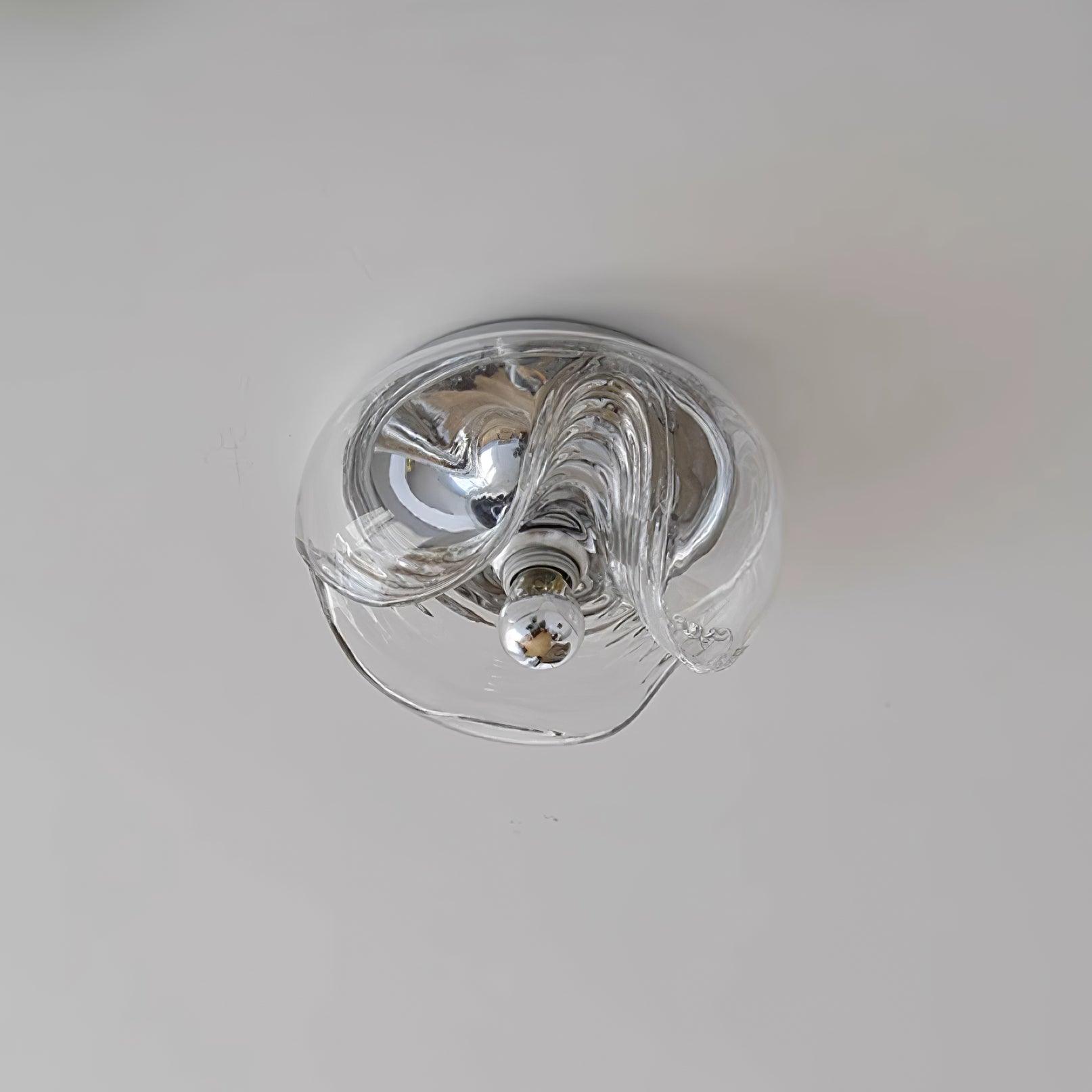 Wall Lamp Swirl Texture Clear Amber Smoke Gray Modern Accent - Neutralighting