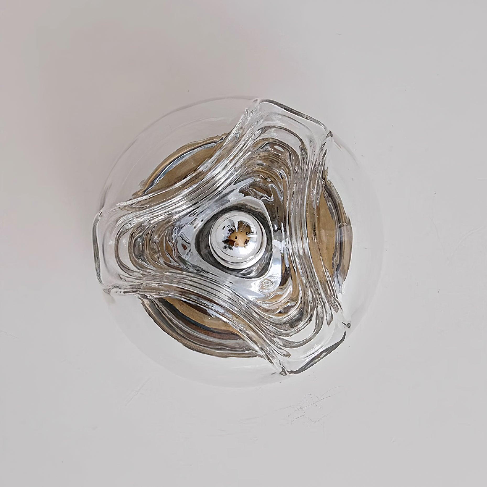 Wall Lamp Swirl Texture Clear Amber Smoke Gray Modern Accent - Neutralighting