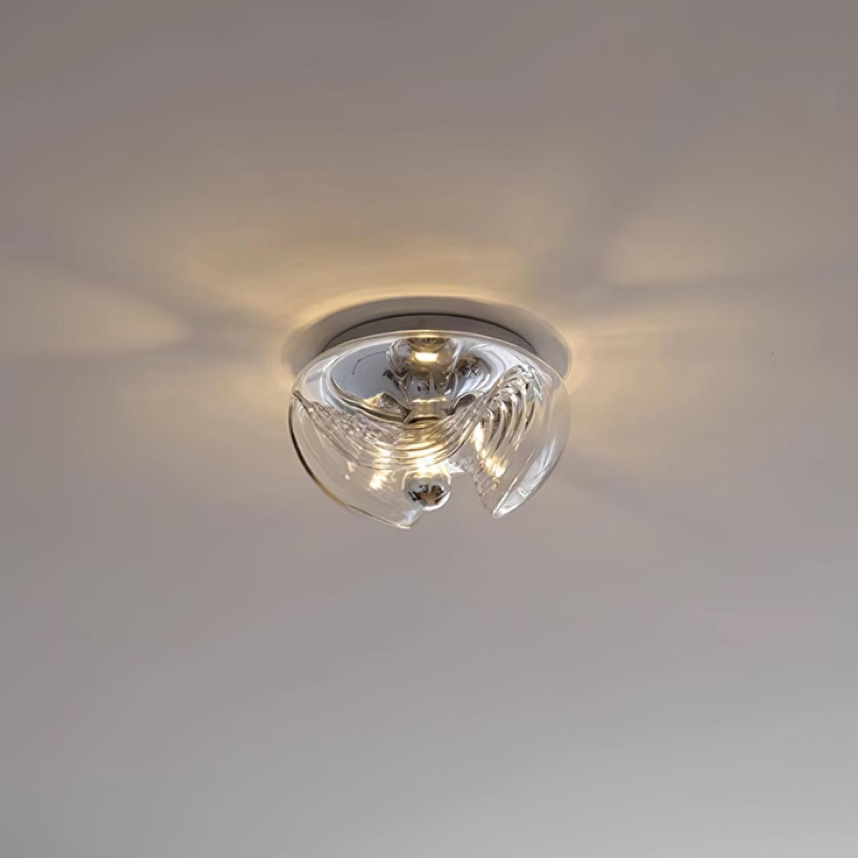 Wall Lamp Swirl Texture Clear Amber Smoke Gray Modern Accent - Neutralighting