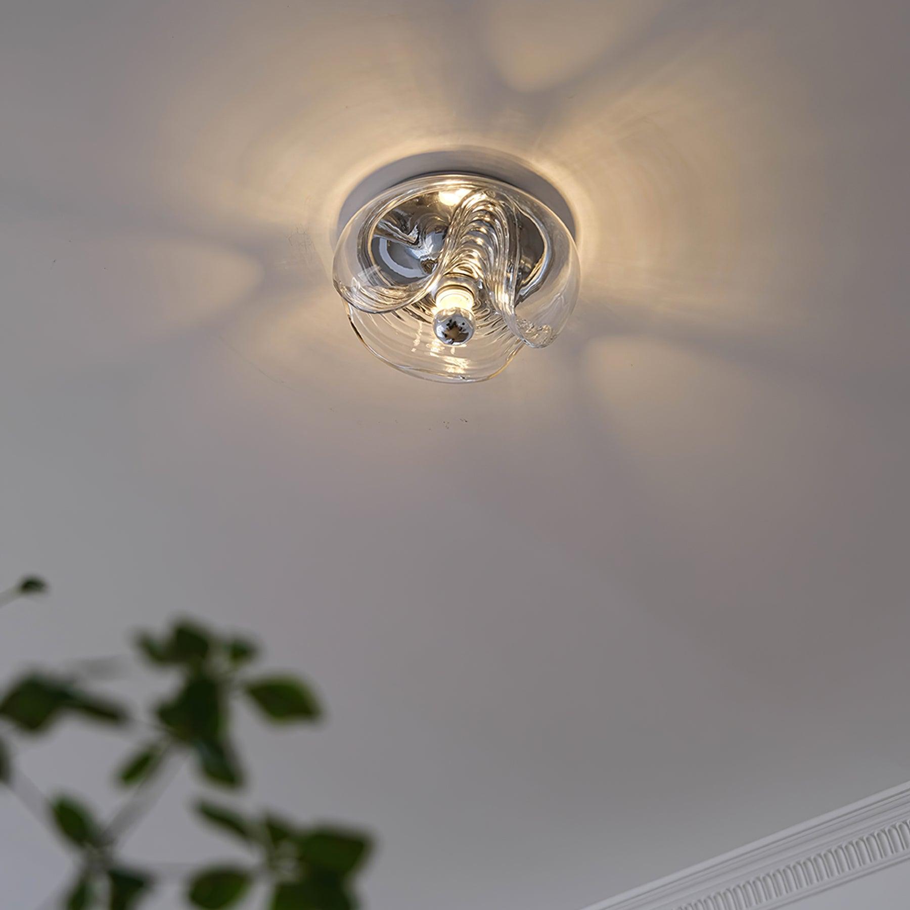 Wall Lamp Swirl Texture Clear Amber Smoke Gray Modern Accent - Neutralighting