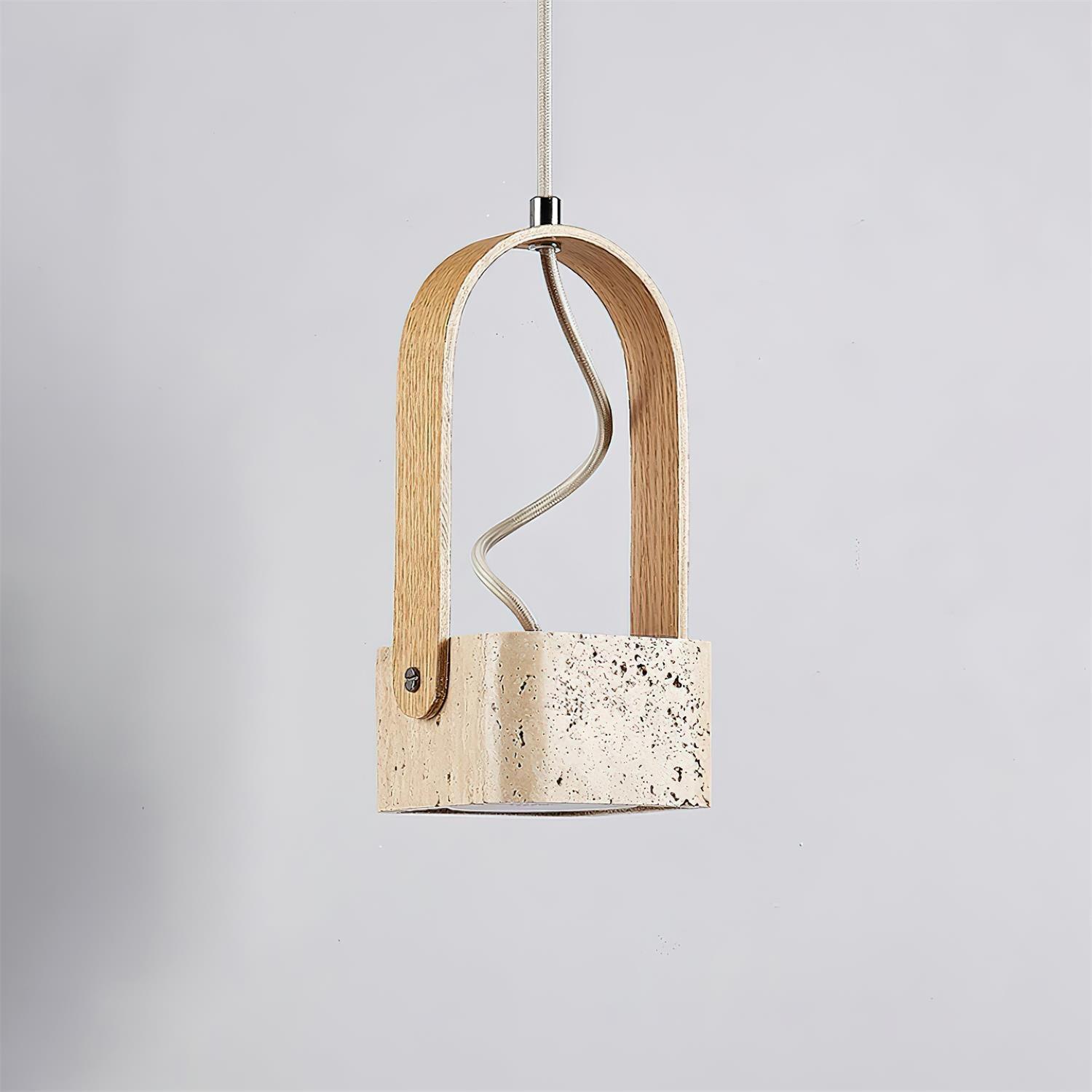 Cesta Pendant Light Square Yellow Travertine - Neutralighting