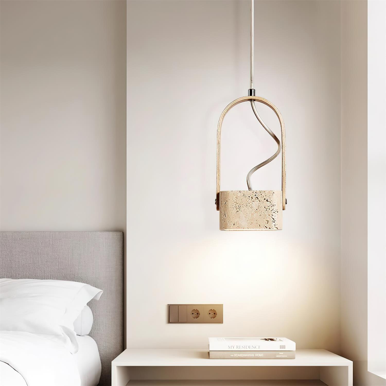 Cesta Pendant Light Square Yellow Travertine - Neutralighting