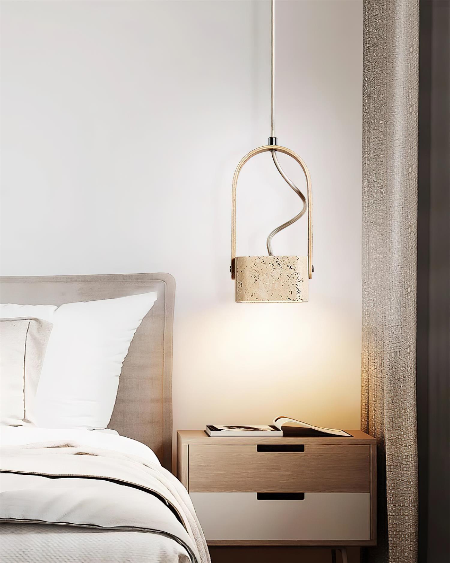 Cesta Pendant Light Square Yellow Travertine - Neutralighting
