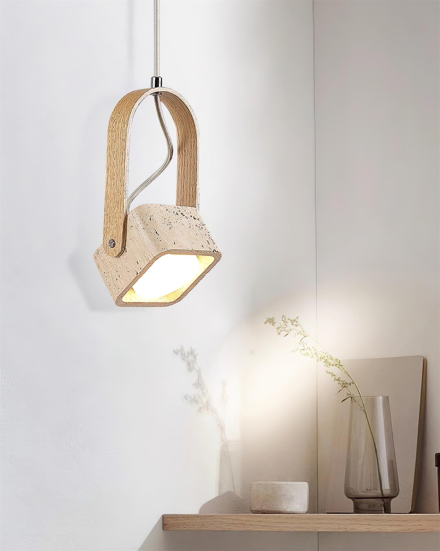 Cesta Pendant Light Square Yellow Travertine - Neutralighting