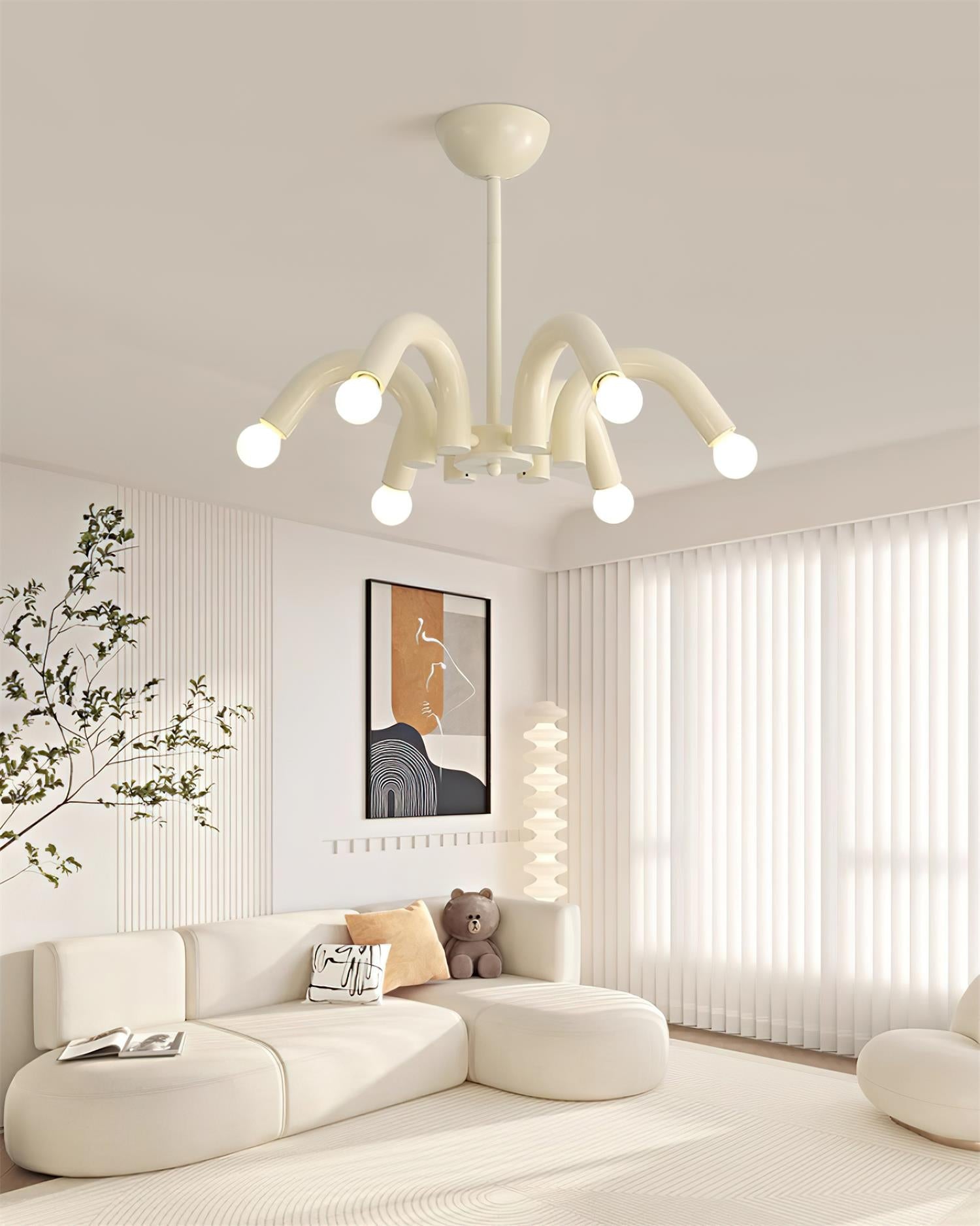 Fivelle Modern Cream Multi-Arm Chandelier - Neutralighting