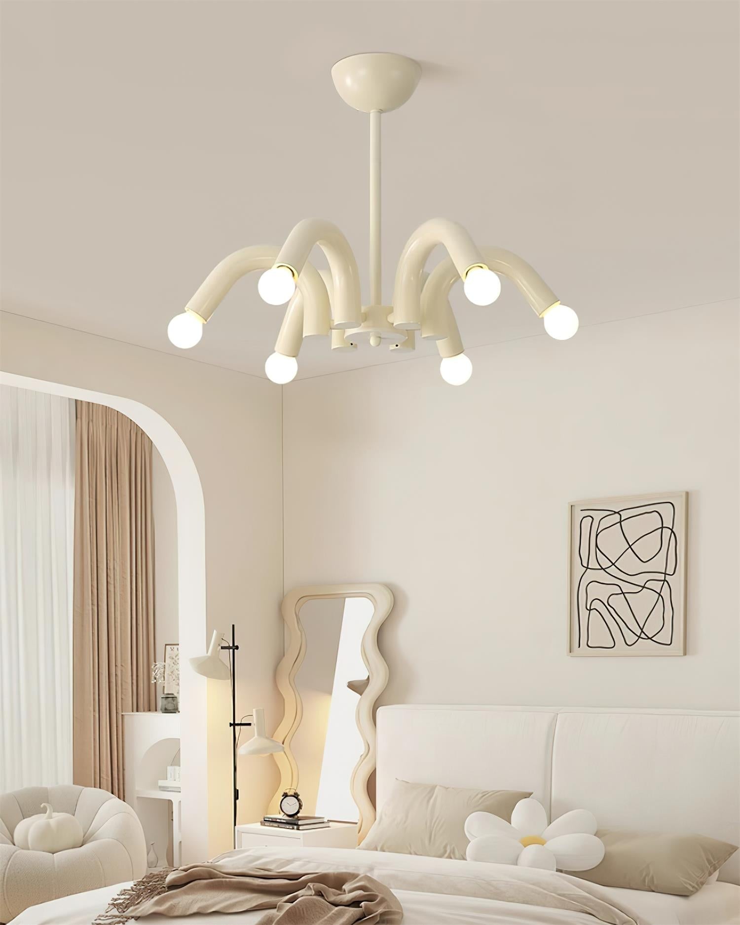 Fivelle Modern Cream Multi-Arm Chandelier - Neutralighting