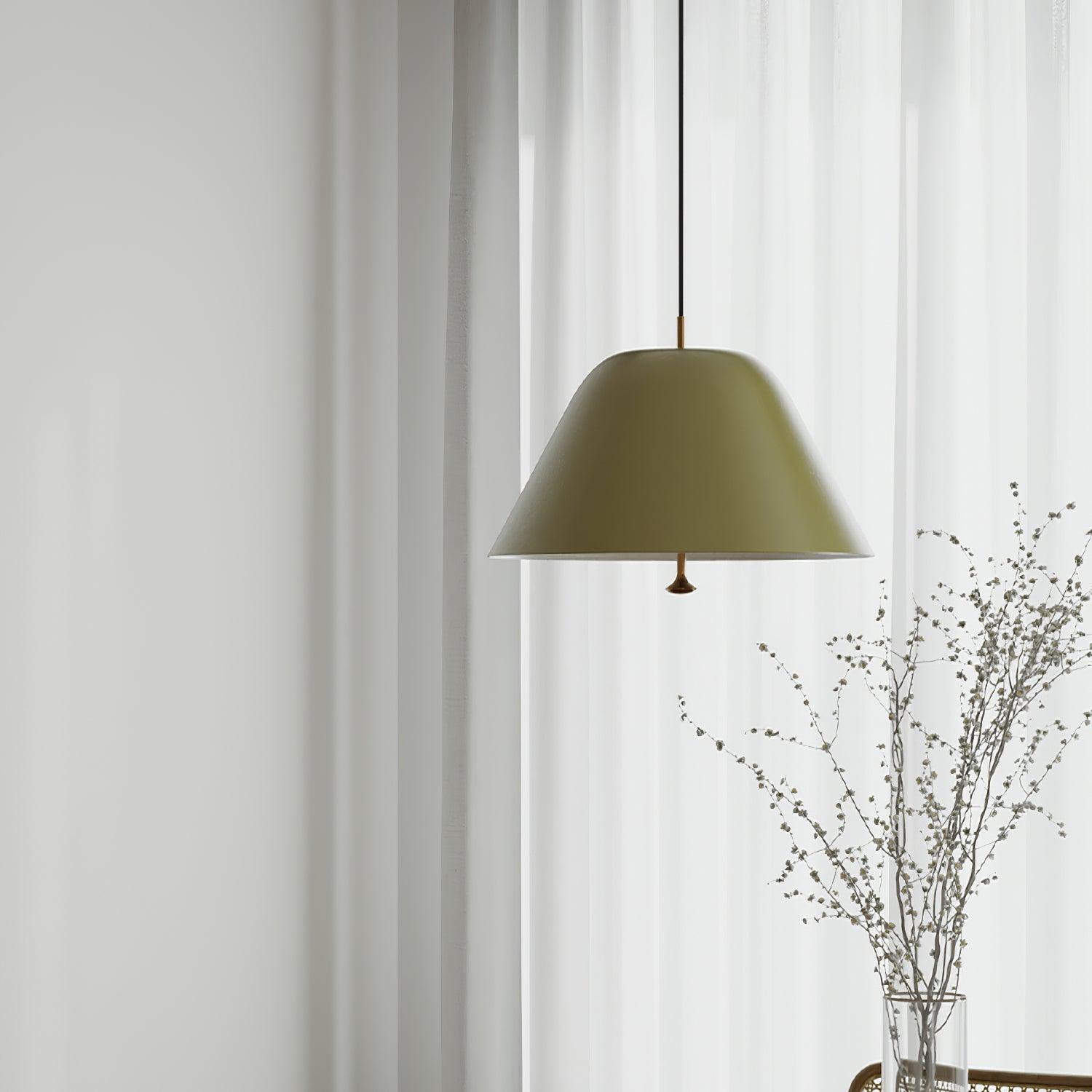 Pendant Lamp Modern Metal Shade in Green and White Minimalist - Neutralighting