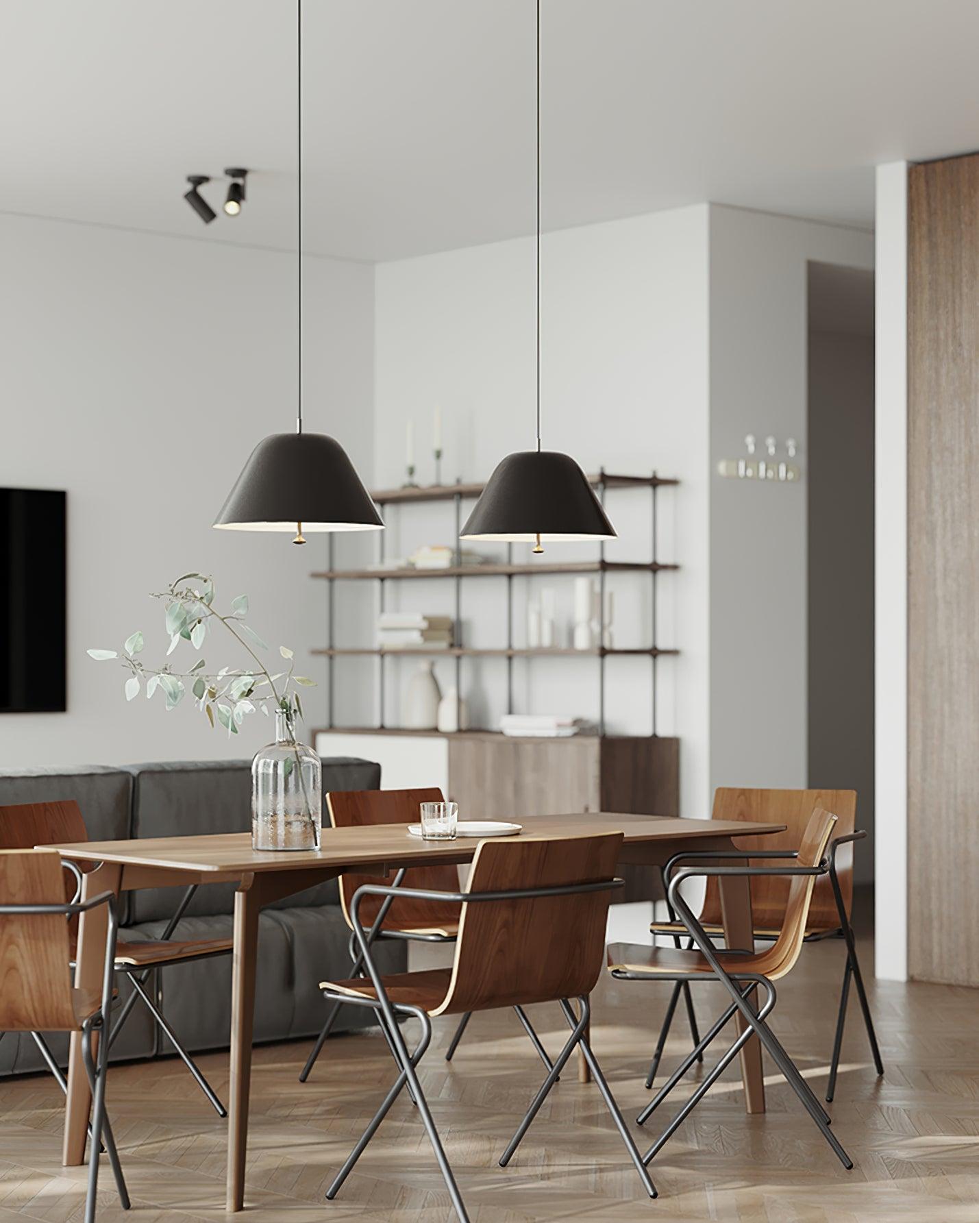 Pendant Lamp Modern Metal Shade in Green and White Minimalist - Neutralighting
