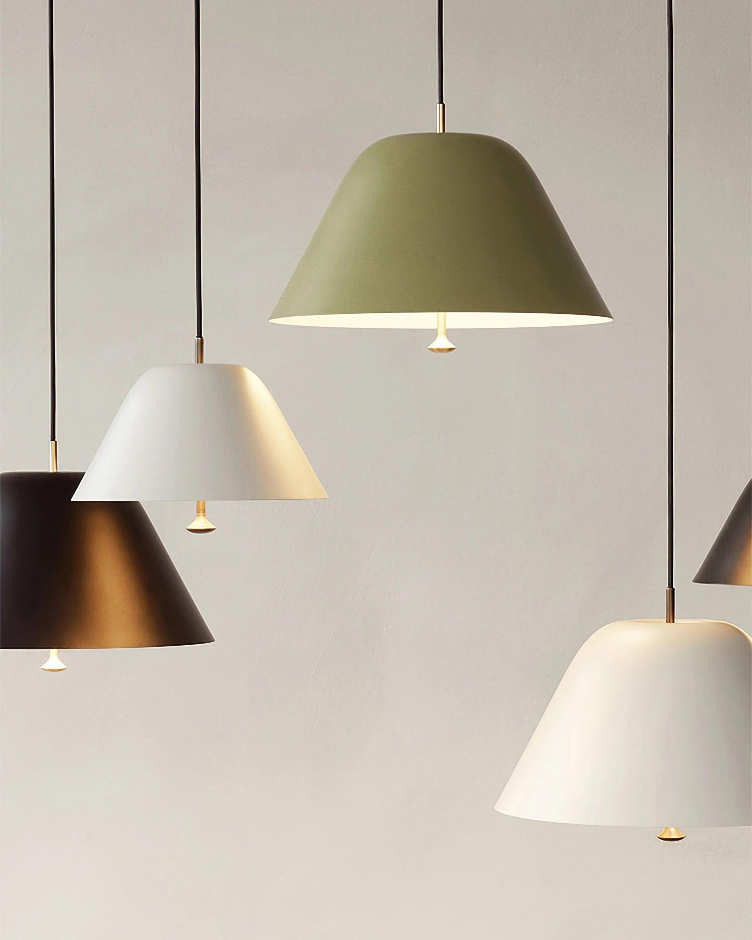 Pendant Lamp Modern Metal Shade in Green and White Minimalist - Neutralighting