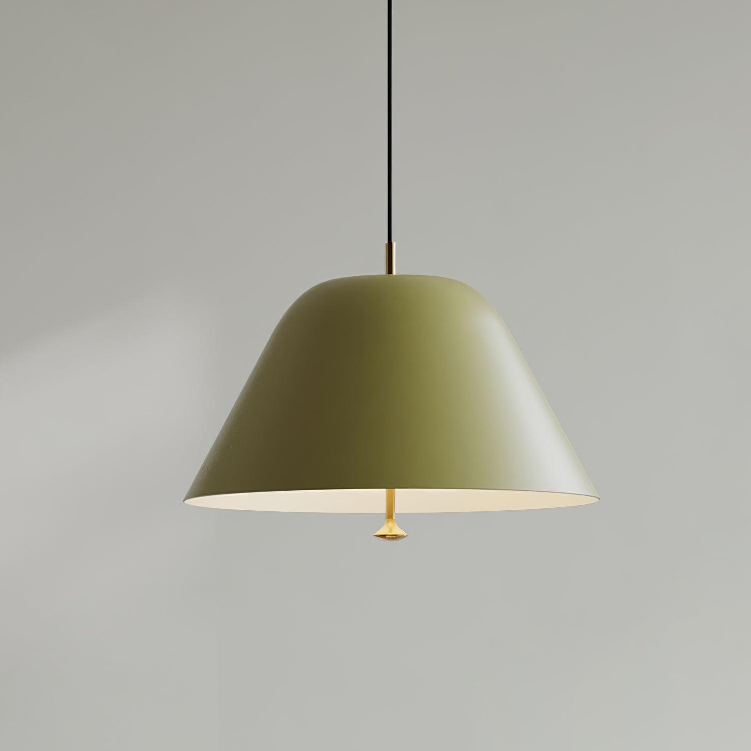 Pendant Lamp Modern Metal Shade in Green and White Minimalist - Neutralighting