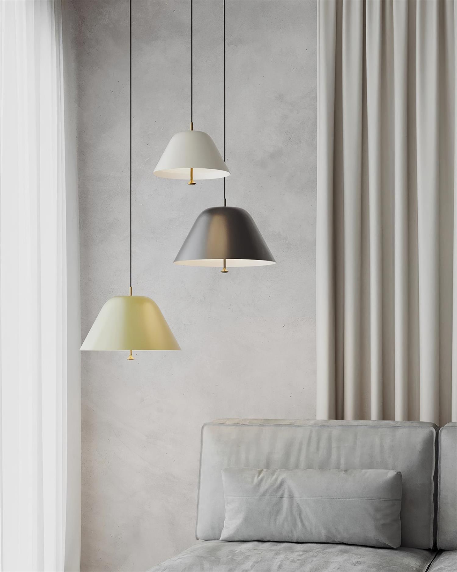 Pendant Lamp Modern Metal Shade in Green and White Minimalist - Neutralighting
