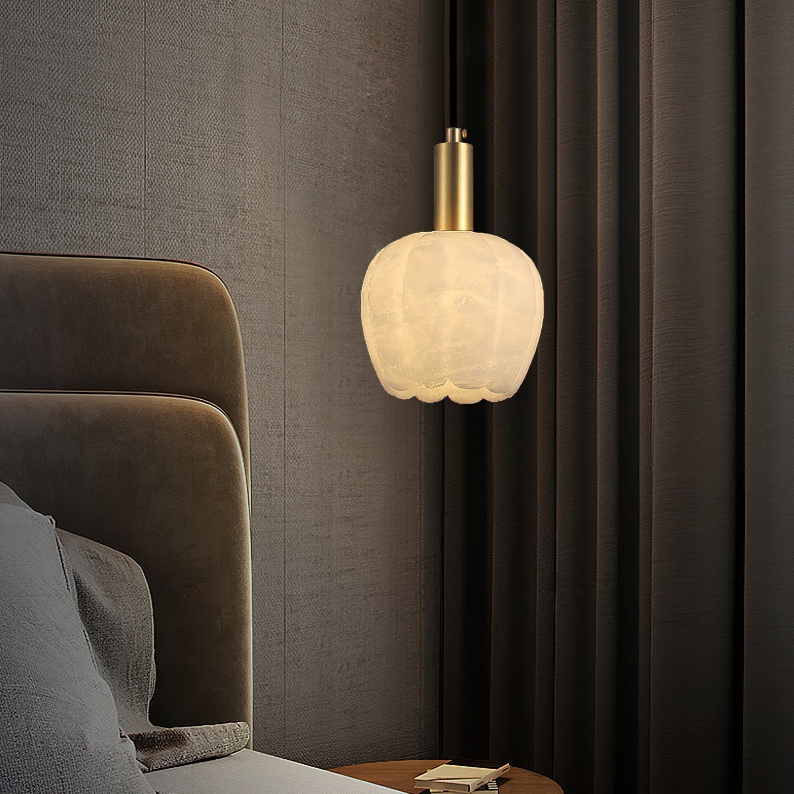 Ritta Pendant Light Flower-shaped Alabaster - Neutralighting