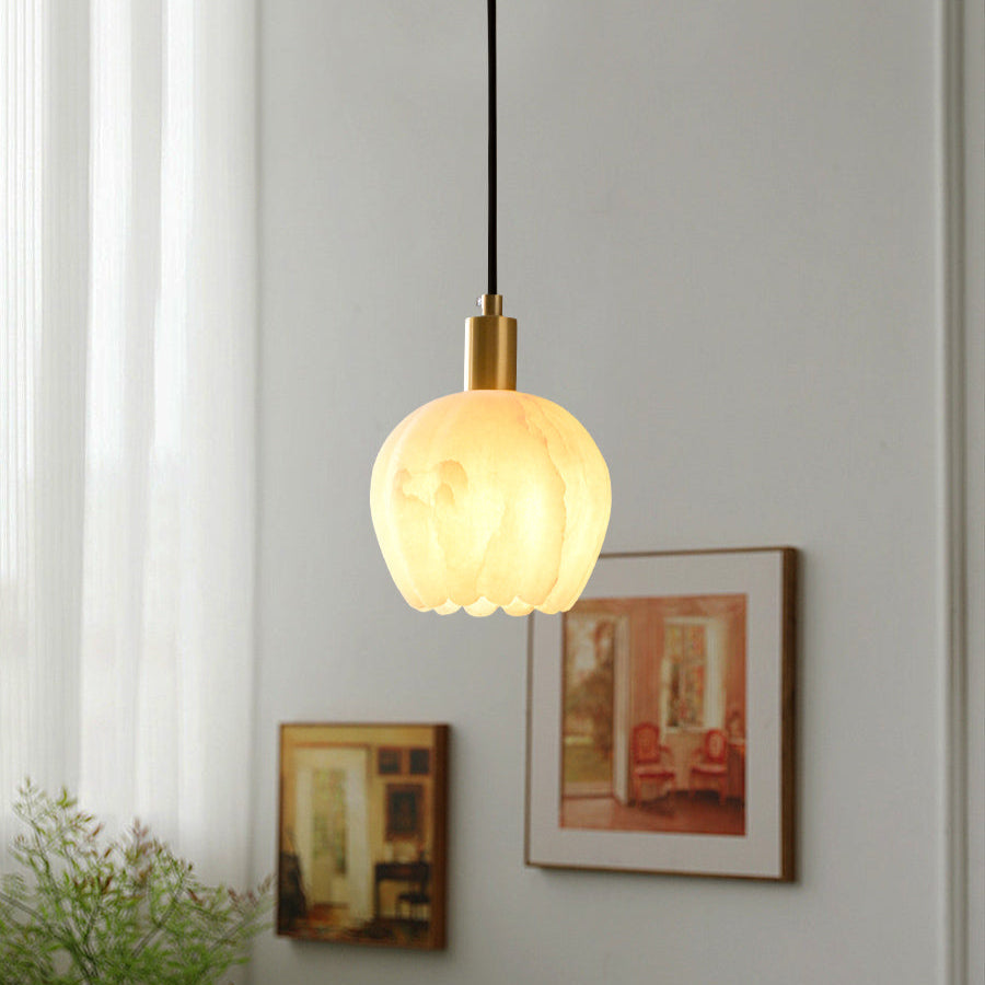 Ritta Pendant Light Flower-shaped Alabaster - Neutralighting