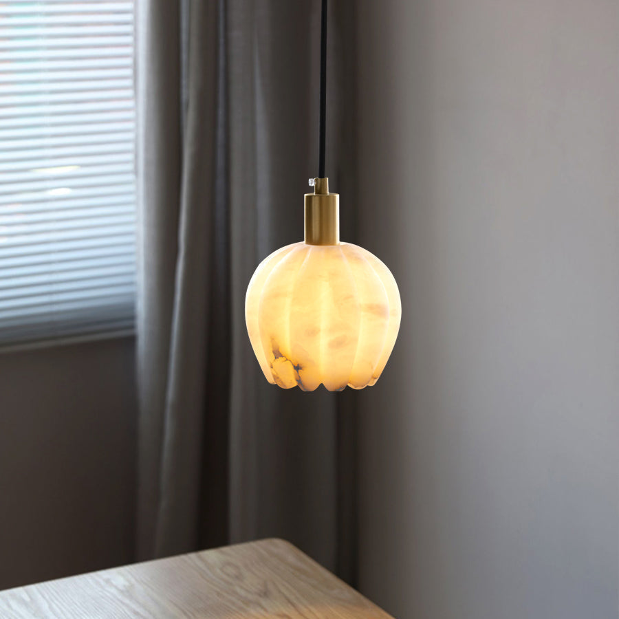 Ritta Pendant Light Flower-shaped Alabaster - Neutralighting