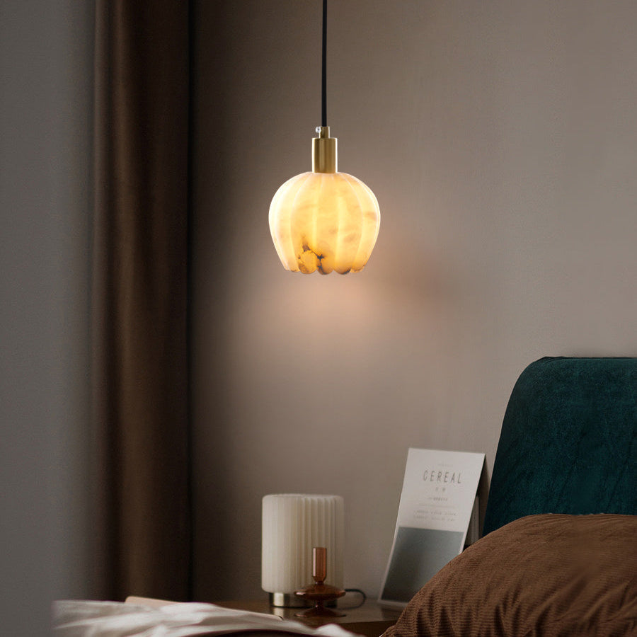 Ritta Pendant Light Flower-shaped Alabaster - Neutralighting