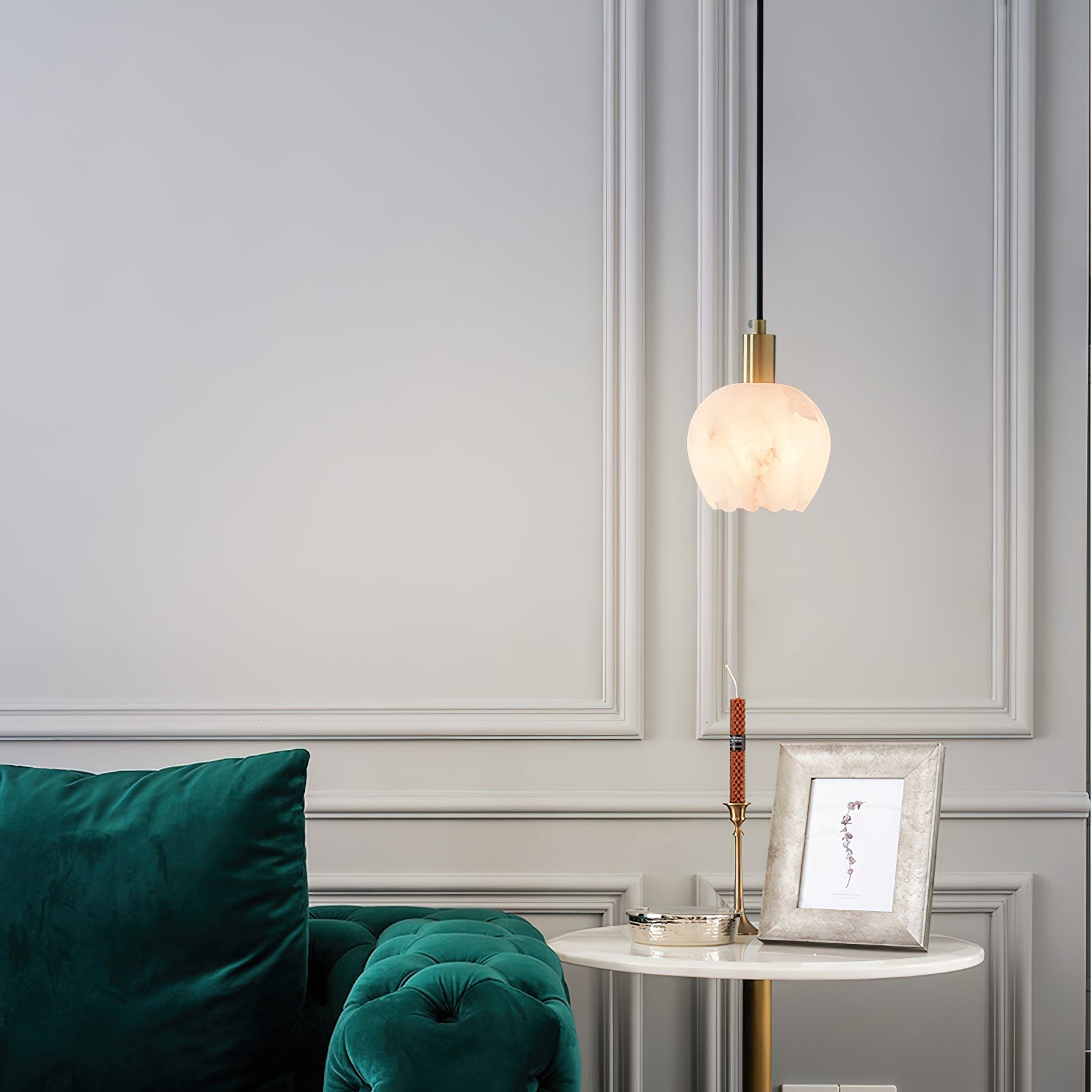 Ritta Pendant Light Flower-shaped Alabaster - Neutralighting