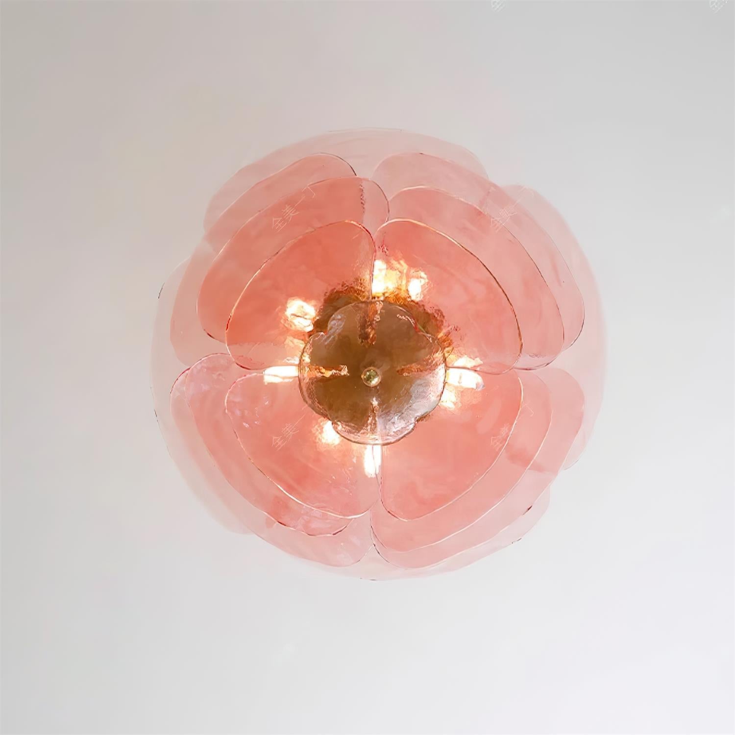 Lotus Chandelier Glass Contemporary Leaf Layered - Neutralighting