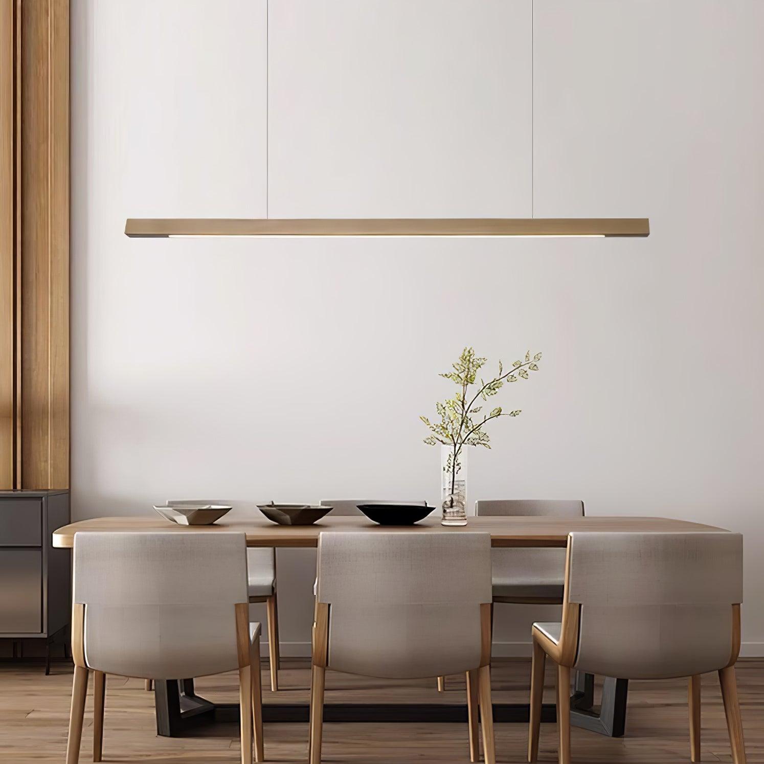 Xylo Designer Linear Rod Shaped Pendant Light Wood - Neutralighting